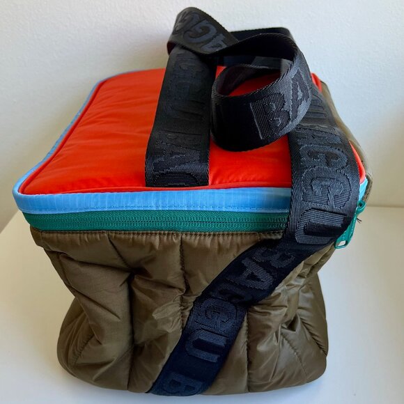 Rare Retired Large BAGGU Puffy Cooler in Tamarind Mix with Shoulder Strap - Picture 6 of 11